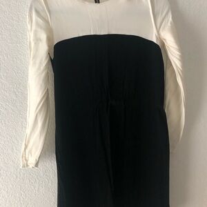 Claudie Pierlot luxury French brand Elegant Black and Cream/white Women's Dress
